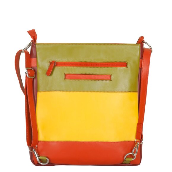 Genuine Leather Multicolour Backpack, Daypack for Women- Travel, Work, Gifting - Picture 9 of 10